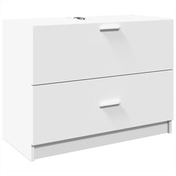 vidaXL - Wastafelkast - 78x37x59 - cm - bewerkt - hout - wit
