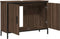 vidaXL - Wastafelkast - 80x30x60 - cm - bewerkt - hout - bruin - eikenkleurig