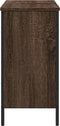 vidaXL - Wastafelkast - 80x30x60 - cm - bewerkt - hout - bruin - eikenkleurig