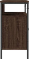 vidaXL - Wastafelkast - 80x30x60 - cm - bewerkt - hout - bruin - eikenkleurig