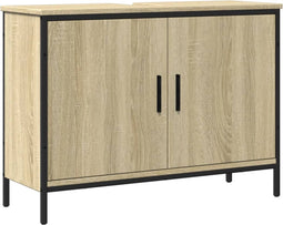 vidaXL - Wastafelkast - 80x30x60 - cm - bewerkt - hout - sonoma - eikenkleurig