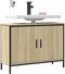 vidaXL - Wastafelkast - 80x30x60 - cm - bewerkt - hout - sonoma - eikenkleurig