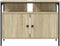 vidaXL - Wastafelkast - 80x30x60 - cm - bewerkt - hout - sonoma - eikenkleurig