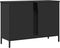 vidaXL - Wastafelkast - 80x30x60 - cm - bewerkt - hout - zwart