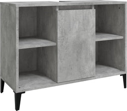 vidaXL - Wastafelkast - 80x33x60 - cm - bewerkt - hout - betongrijs