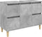 vidaXL - Wastafelkast - 80x33x60 - cm - bewerkt - hout - betongrijs