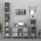 vidaXL - Wastafelkast - 80x33x60 - cm - bewerkt - hout - betongrijs