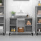 vidaXL - Wastafelkast - 80x33x60 - cm - bewerkt - hout - betongrijs
