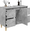 vidaXL - Wastafelkast - 80x33x60 - cm - bewerkt - hout - betongrijs