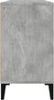 vidaXL - Wastafelkast - 80x33x60 - cm - bewerkt - hout - betongrijs
