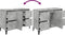 vidaXL - Wastafelkast - 80x33x60 - cm - bewerkt - hout - betongrijs