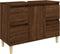 vidaXL - Wastafelkast - 80x33x60 - cm - bewerkt - hout - bruin - eikenkleur