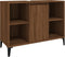 vidaXL - Wastafelkast - 80x33x60 - cm - bewerkt - hout - bruin - eikenkleur