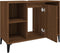 vidaXL - Wastafelkast - 80x33x60 - cm - bewerkt - hout - bruin - eikenkleur