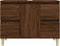 vidaXL - Wastafelkast - 80x33x60 - cm - bewerkt - hout - bruin - eikenkleur