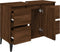 vidaXL - Wastafelkast - 80x33x60 - cm - bewerkt - hout - bruin - eikenkleur