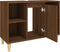 vidaXL - Wastafelkast - 80x33x60 - cm - bewerkt - hout - bruin - eikenkleur