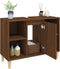 vidaXL - Wastafelkast - 80x33x60 - cm - bewerkt - hout - bruin - eikenkleur