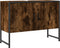 vidaXL - Wastafelkast - 80x33x60 - cm - bewerkt - hout - gerookt - eikenkleurig