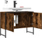 vidaXL - Wastafelkast - 80x33x60 - cm - bewerkt - hout - gerookt - eikenkleurig