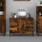 vidaXL - Wastafelkast - 80x33x60 - cm - bewerkt - hout - gerookt - eikenkleurig