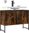 vidaXL - Wastafelkast - 80x33x60 - cm - bewerkt - hout - gerookt - eikenkleurig