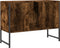 vidaXL - Wastafelkast - 80x33x60 - cm - bewerkt - hout - gerookt - eikenkleurig