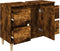 vidaXL - Wastafelkast - 80x33x60 - cm - bewerkt - hout - gerookt - eikenkleurig