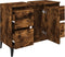vidaXL - Wastafelkast - 80x33x60 - cm - bewerkt - hout - gerookt - eikenkleurig