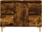 vidaXL - Wastafelkast - 80x33x60 - cm - bewerkt - hout - gerookt - eikenkleurig