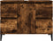 vidaXL - Wastafelkast - 80x33x60 - cm - bewerkt - hout - gerookt - eikenkleurig