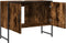vidaXL - Wastafelkast - 80x33x60 - cm - bewerkt - hout - gerookt - eikenkleurig
