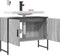 vidaXL - Wastafelkast - 80x33x60 - cm - bewerkt - hout - grijs - sonoma - eikenkleurig