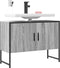vidaXL - Wastafelkast - 80x33x60 - cm - bewerkt - hout - grijs - sonoma - eikenkleurig