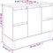 vidaXL - Wastafelkast - 80x33x60 - cm - bewerkt - hout - grijs - sonoma - eikenkleurig