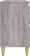 vidaXL - Wastafelkast - 80x33x60 - cm - bewerkt - hout - grijs - sonoma - eikenkleurig
