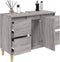 vidaXL - Wastafelkast - 80x33x60 - cm - bewerkt - hout - grijs - sonoma - eikenkleurig