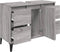 vidaXL - Wastafelkast - 80x33x60 - cm - bewerkt - hout - grijs - sonoma - eikenkleurig
