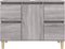 vidaXL - Wastafelkast - 80x33x60 - cm - bewerkt - hout - grijs - sonoma - eikenkleurig