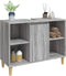 vidaXL - Wastafelkast - 80x33x60 - cm - bewerkt - hout - grijs - sonoma - eikenkleurig