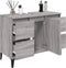 vidaXL - Wastafelkast - 80x33x60 - cm - bewerkt - hout - grijs - sonoma - eikenkleurig