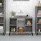 vidaXL - Wastafelkast - 80x33x60 - cm - bewerkt - hout - grijs - sonoma - eikenkleurig