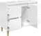 vidaXL - Wastafelkast - 80x33x60 - cm - bewerkt - hout - hoogglans - wit