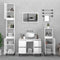 vidaXL - Wastafelkast - 80x33x60 - cm - bewerkt - hout - hoogglans - wit