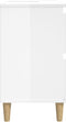 vidaXL - Wastafelkast - 80x33x60 - cm - bewerkt - hout - hoogglans - wit