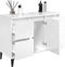 vidaXL - Wastafelkast - 80x33x60 - cm - bewerkt - hout - hoogglans - wit