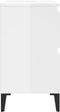 vidaXL - Wastafelkast - 80x33x60 - cm - bewerkt - hout - hoogglans - wit