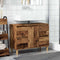 vidaXL - Wastafelkast - 80x33x60 - cm - bewerkt - hout - oud - houtkleurig