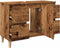 vidaXL - Wastafelkast - 80x33x60 - cm - bewerkt - hout - oud - houtkleurig