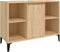 vidaXL - Wastafelkast - 80x33x60 - cm - bewerkt - hout - sonoma - eikenkleurig